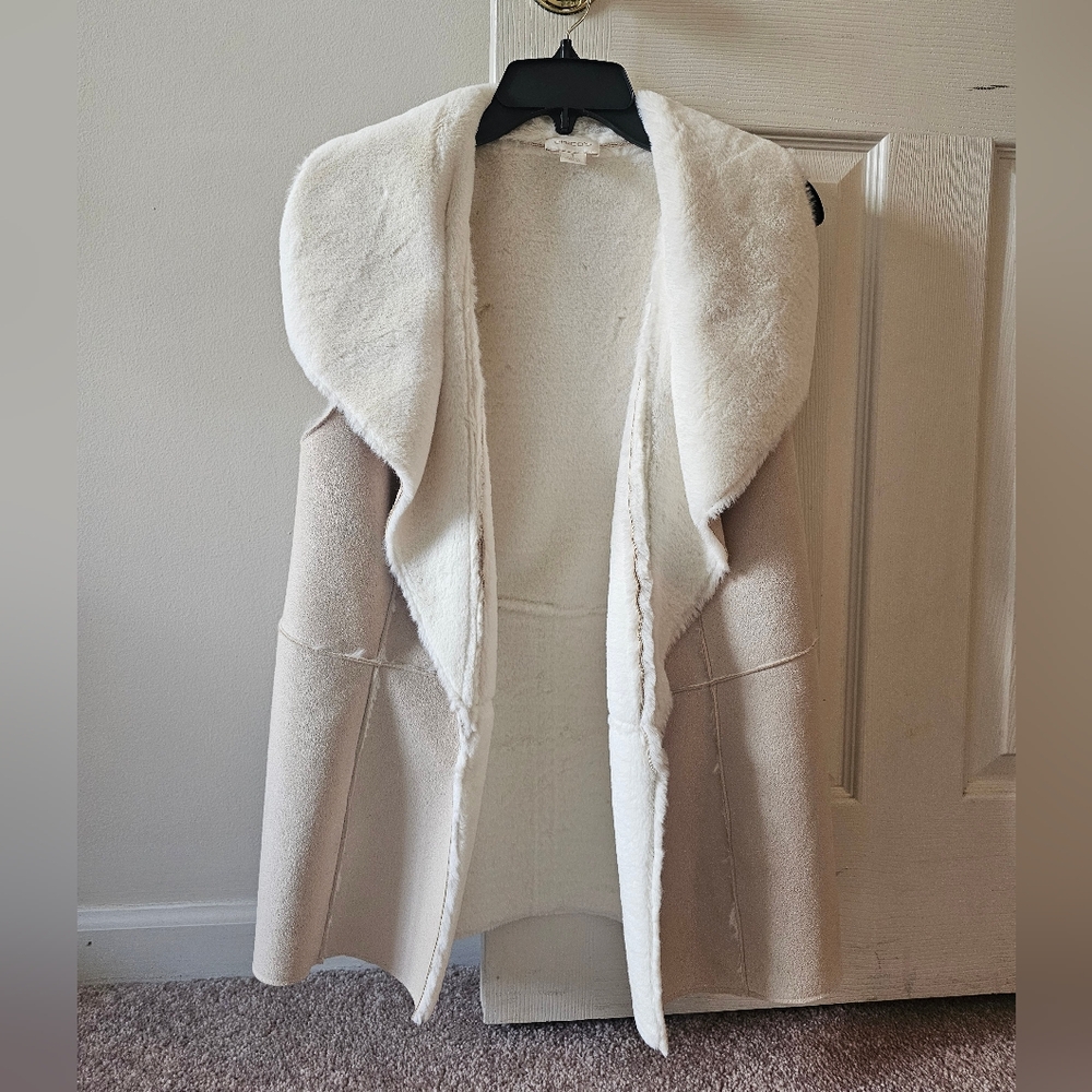 Chicos suede furry vest